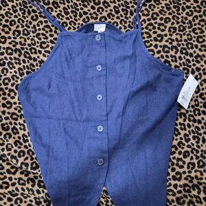 a new day Blue Button-Front Blouse